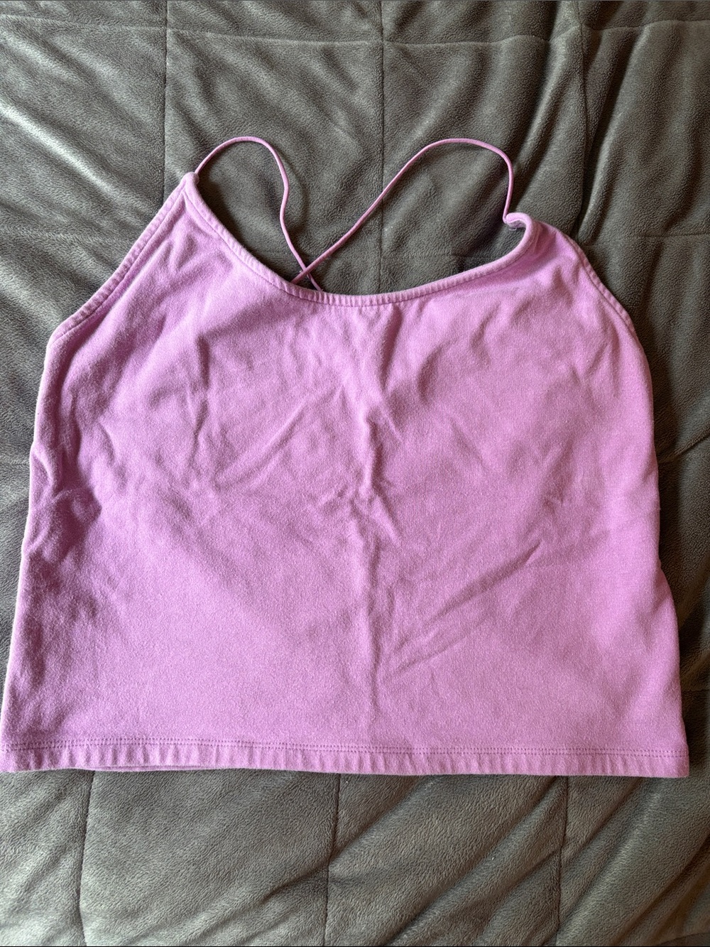 American Eagle Outfitters Lilac pink Spaghetti-Strap Cropped Camisole